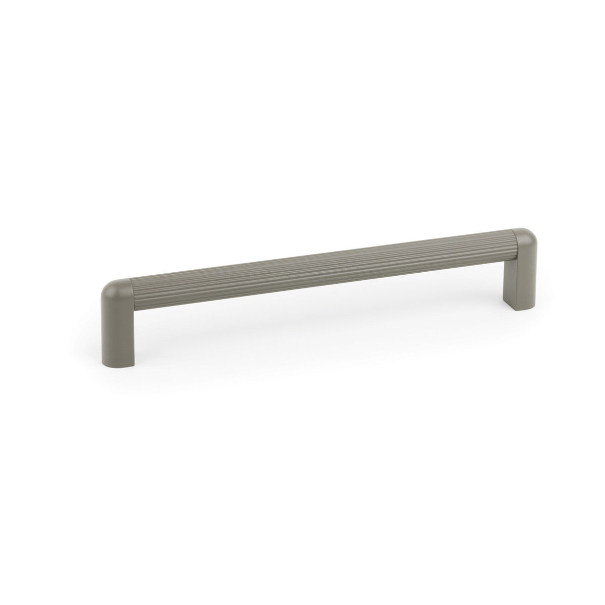 Momo RISS Mini Cabinet Pull Handle in gray with a sleek, modern design for furniture drawers and cabinets.