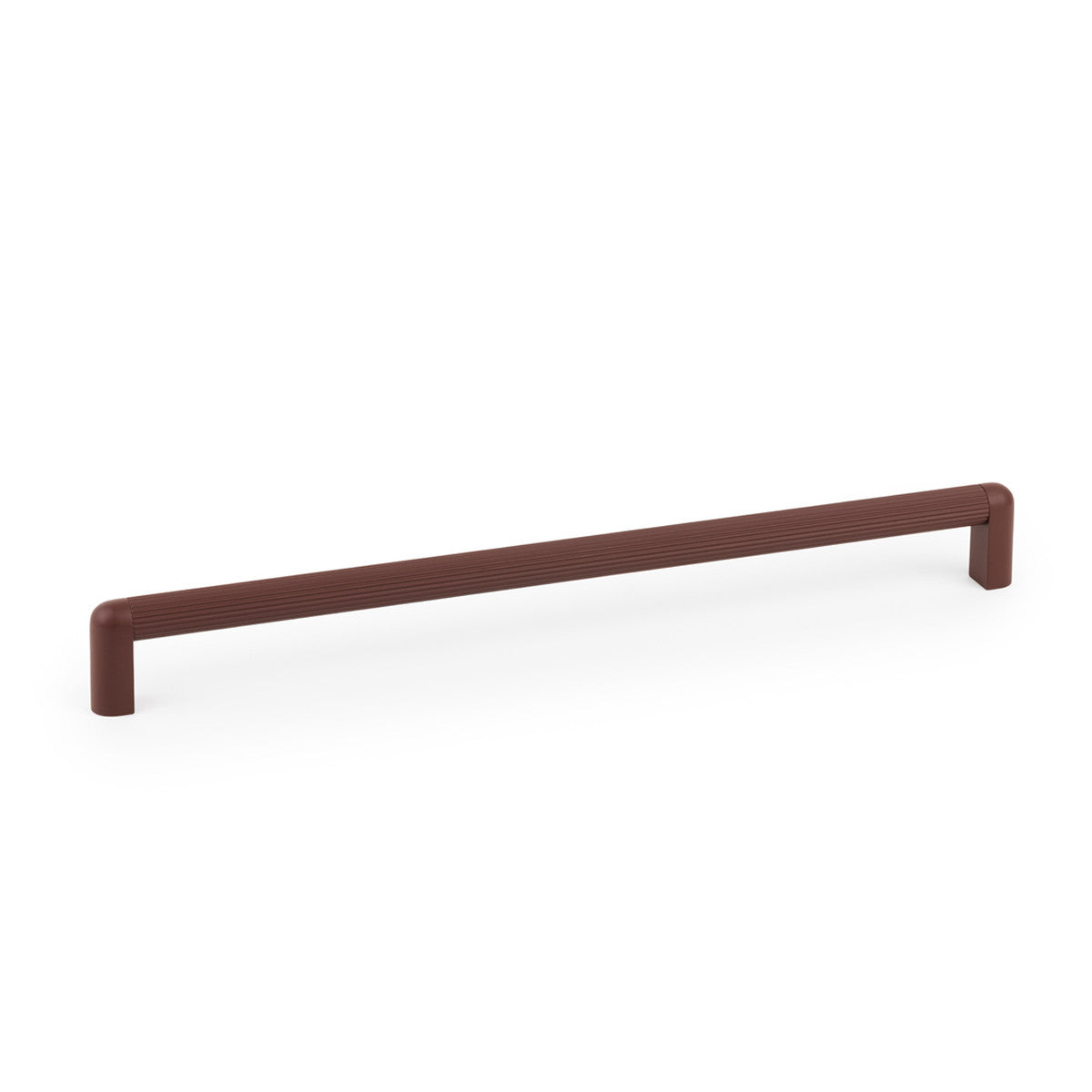 Momo RISS Mini Cabinet Pull Handle in vibrant red with sleek, modern design for kitchen or furniture cabinetry.