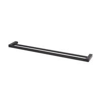Rubie Double Towel Rail - 800mm in Matt Black