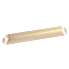Momo SALVANO Cup Pull in brushed matte bronze finish, showing a close-up of the elegant, curved cabinet handle design.