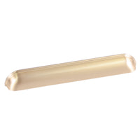 Momo SALVANO Cup Pull in brushed matte bronze finish, showing a close-up of the elegant, curved cabinet handle design.