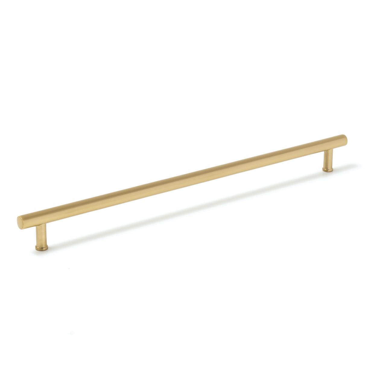 Momo STRANO cabinet pull handle in black and brushed silver finish, mounted on a wooden cabinet door.