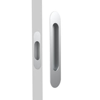 Mardeco Radius Flush Pull Passage Set with sleek rounded design, suitable for doors requiring a modern, minimalist hardware look.