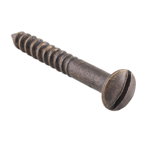 Screw Domed Head Packet 50 Antique Brass L25 6 Gauge in Antique Brass