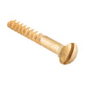 Screw Domed Head Packet 50 Polished Brass L25 6 Gauge in Polished Brass