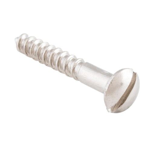 Screw Domed Head Packet 50 Polished Nickel L25 6 Gauge in Polished Nickel