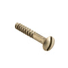 Screw Domed Head Packet 50 Satin Brass L25 6 Gauge in Satin Brass