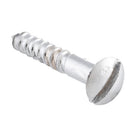 Screw Domed Head Packet 50 Satin Chrome L19 5 Gauge in Satin Chrome