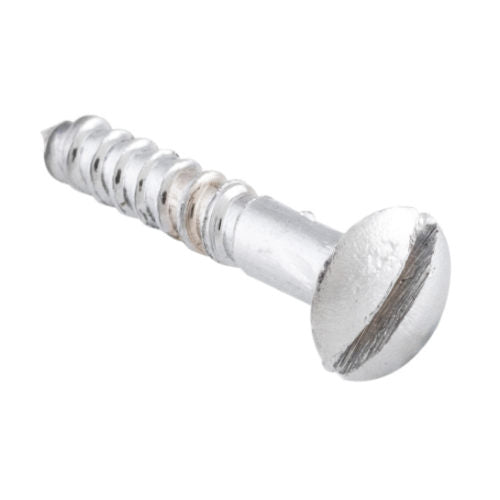 Screw Domed Head Packet 50 Satin Chrome L19 5 Gauge in Satin Chrome