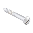Screw Domed Head Packet 50 Satin Chrome L25 6 Gauge in Satin Chrome