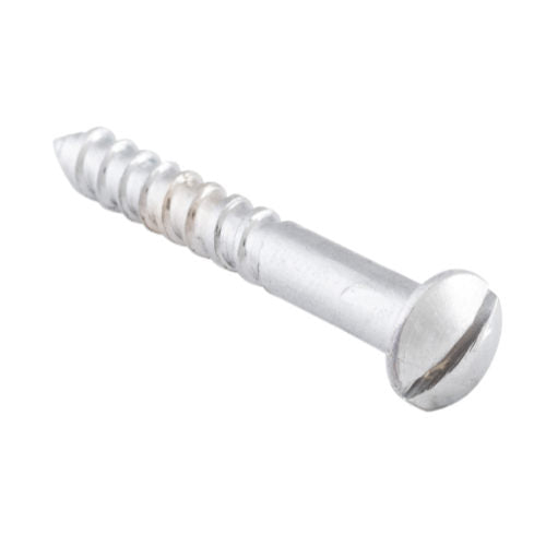 Screw Domed Head Packet 50 Satin Chrome L25 6 Gauge in Satin Chrome