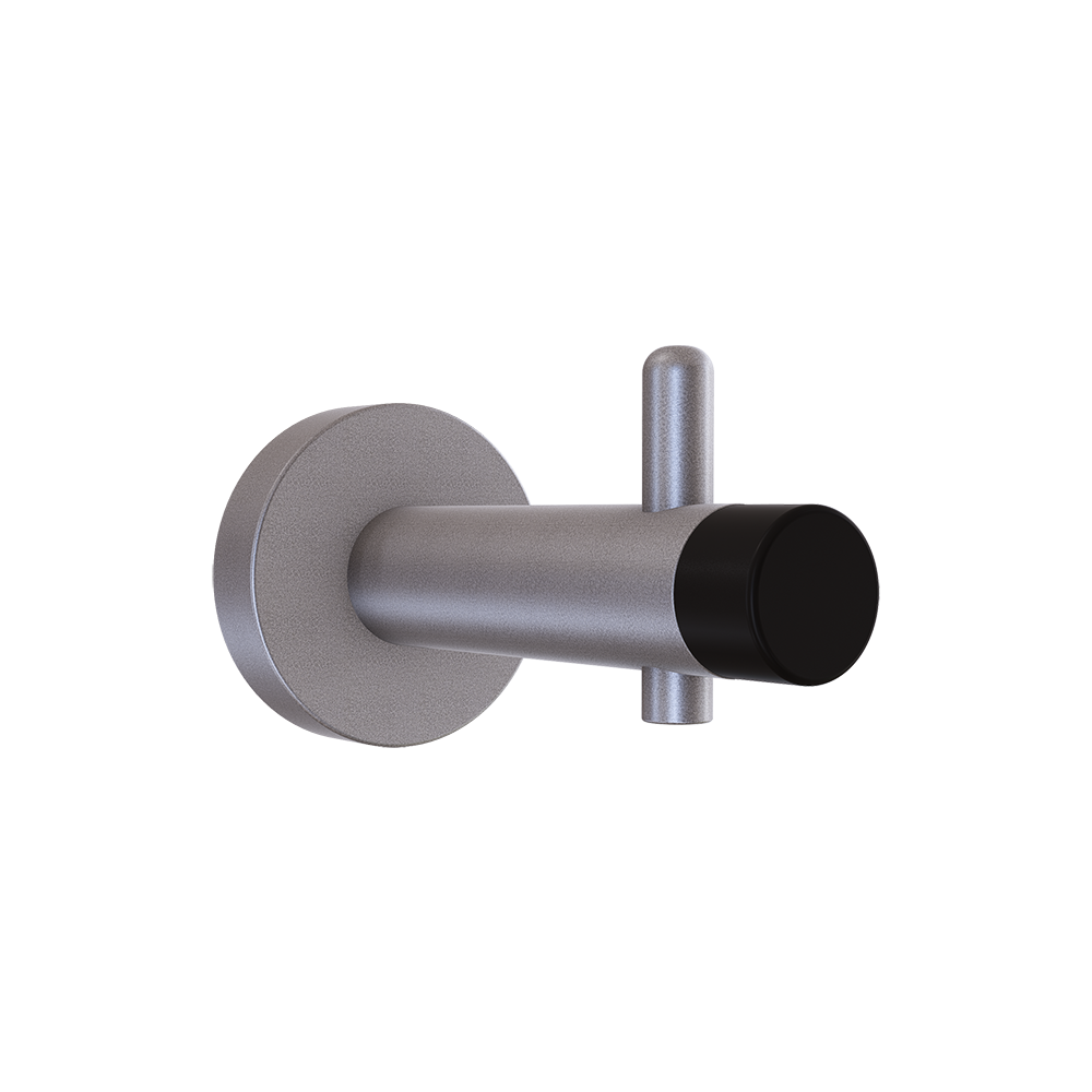 Sentinel Series Coat Hook with Bumper ? Concealed - With Screw Fixings in Satin Stainless
