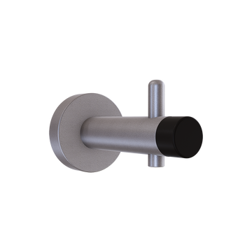 Sentinel Series Coat Hook with Bumper ? Concealed - With Screw Fixings in Satin Stainless