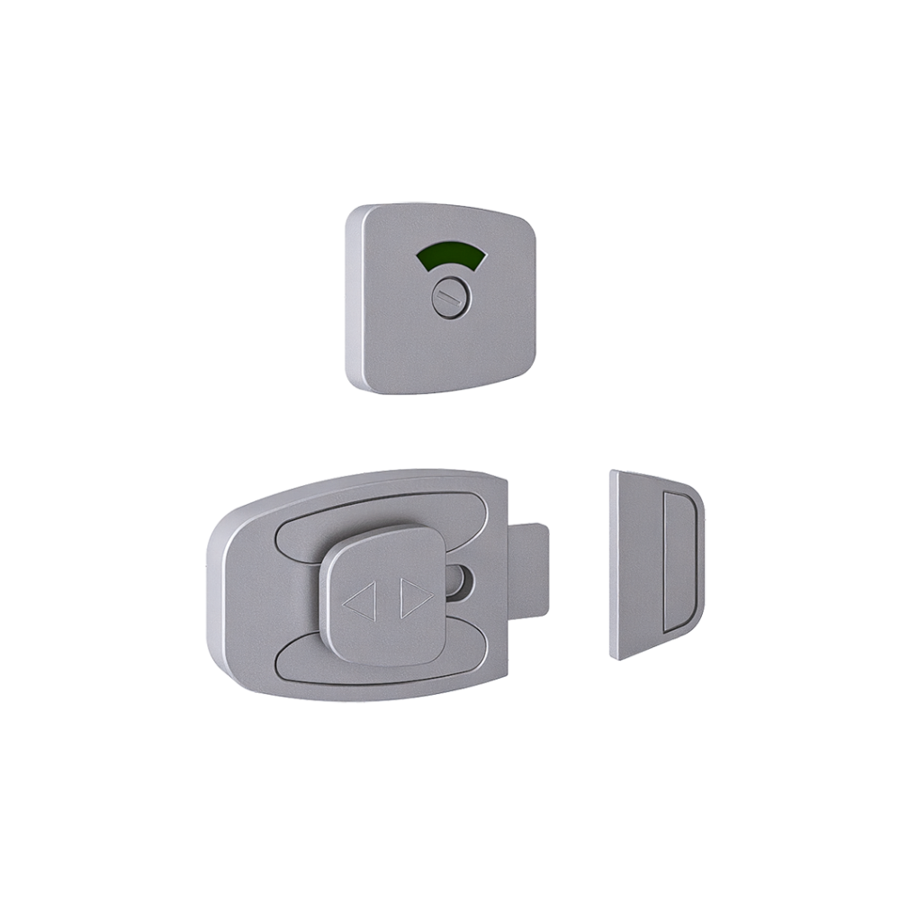Sera Emergency Release Slide Lock and Indicator Set - AntiMicrobial - With Screw Fixings in Antimicrobial Coating