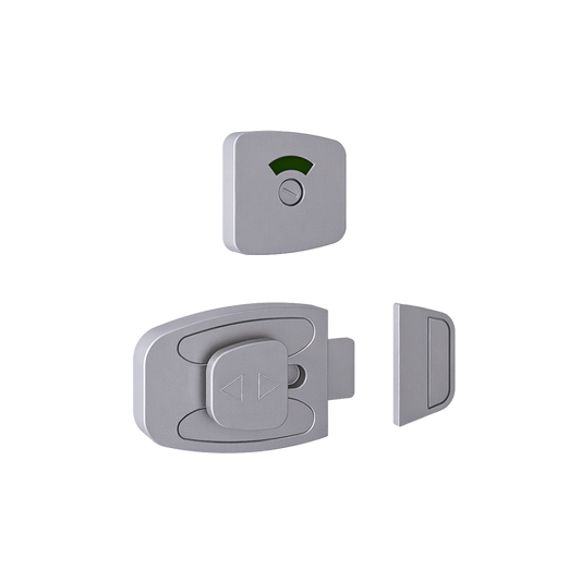 Sera Emergency Release Slide Lock and Indicator Set - AntiMicrobial - With Screw Fixings in Antimicrobial Coating