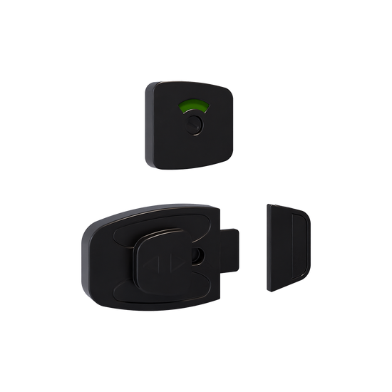 Sera Emergency Release Slide Lock and Indicator Set - Designer Black - With Screw Fixings in Designer Black