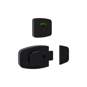Sera Emergency Release Slide Lock and Indicator Set - Designer Black - With Screw Fixings in Designer Black