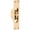 Sash Pulley Polished Brass H125xW25mm in Polished Brass