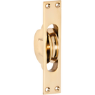 Sash Pulley Polished Brass H125xW25mm in Polished Brass