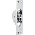 Sash Pulley Chrome Plated H125xW25mm in Chrome Plated