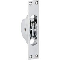 Sash Pulley Chrome Plated H125xW25mm in Chrome Plated