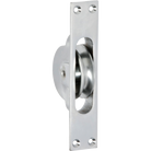 Sash Pulley Satin Chrome H125xW25mm in Satin Chrome