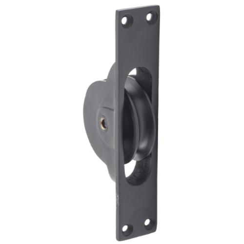 Sash Pulley Matt Black H125xW25mm in Matt Black