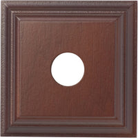 Tradco single switch and socket wood blocks with a classic profile, featuring natural wood finish and traditional design.