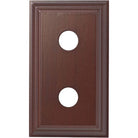 Tradco double switch and socket wood blocks with classic profile, showcasing natural wood finish and sturdy design.