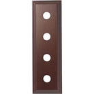Tradco Quad switch and socket wood blocks in classic profile, featuring natural wood finish and detailed craftsmanship.
