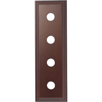Switch Socket Block Classic Quad Cedar H90xL280mm in Cedar Finish