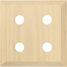 Tradco Quad switch and socket wood blocks with classic profile, showcasing natural wood finish and traditional design.