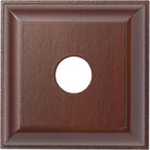 Tradco single switch and socket wood blocks with traditional profile, featuring natural wood finish and classic design.