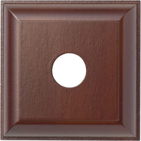 Tradco single switch and socket wood blocks with traditional profile, featuring natural wood finish and classic design.