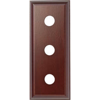 Traditional profile Tradco treble switch and socket wood blocks, showcasing classic design and natural wood finish.