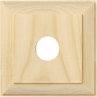 Tradco single switch and socket wood blocks in traditional profile, featuring classic wooden design and easy-to-use switches and outlets.