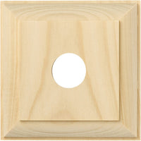 Tradco single switch and socket wood blocks in traditional profile, featuring classic wooden design and easy-to-use switches and outlets.