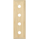 Traditional profile Tradco Quad switch and socket wood blocks, showcasing classic wooden design with multiple switch and socket openings.