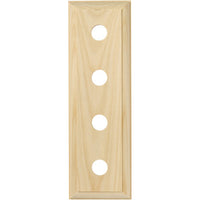 Traditional profile Tradco Quad switch and socket wood blocks, showcasing classic wooden design with multiple switch and socket openings.