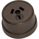 Socket Traditional Brown Mechanism Antique Brass D50xP30mm in Antique Brass
