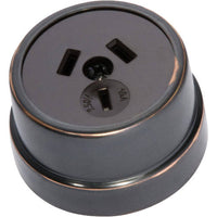 Socket Traditional Brown Mechanism Antique Copper D50xP30mm in Antique Copper