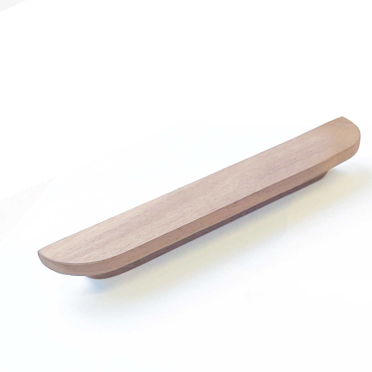 Momo Sydney timber cabinet pull handle in white nickel finish, showing a sleek, modern design suitable for kitchen or bathroom cabinets.