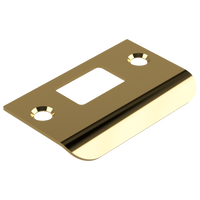 70mm D-shaped strike plate from Style Finish Doorware, showcasing durable metal construction and precise fit for door hardware.