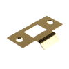 Standard Latch Strike - 20mm (46mm O/A) to suit Tubular Latch in Satin Brass Unlaquered