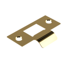 Standard Latch Strike - 20mm (46mm O/A) to suit Tubular Latch in Satin Brass Unlaquered