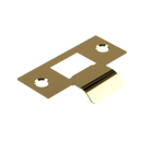 Extended Latch Strike - 25mm (51mm O/A) to suit Tubular Latch in Satin Brass Unlaquered