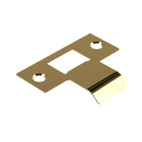 Extended Latch Strike - 30mm (56mm O/A) to suit Tubular Latch in Satin Brass Unlaquered