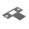 Extended Latch Strike - 40mm (66mm O/A) to suit Tubular Latch in Satin Chrome