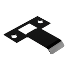Extended Latch Strike - 50mm (76mm O/A) to suit Tubular Latch in Black Teflon
