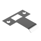 Extended Latch Strike - 50mm (76mm O/A) to suit Tubular Latch in Polished Nickel